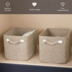 Set of 2 Neutral Cotton Rope Storage Baskets with Handles - Image 5