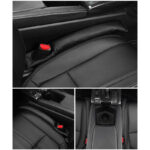 Set of 2 Premium Car Seat Gap Fillers – Black Faux Leather - Image 7
