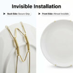Set of 3 Adjustable Invisible Plate Hangers with Protective Tips - Image 6