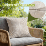 Set of 2 Beige Outdoor Cushion Covers - Image 6