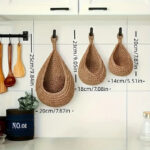 Handwoven Hanging Storage Baskets — Set of 3 - Image 2