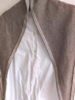 Wool-Cashmere Blend Triangular Knit Scarf - Image 13