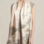 Mulberry Silk Botanical Long Scarf - Image 4
