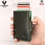 Forest Green Crazy-Horse Leather RFID Card Wallet - Image 7
