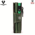 Forest Green Crazy-Horse Leather RFID Card Wallet - Image 2