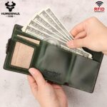 Forest Green Crazy-Horse Leather RFID Card Wallet - Image 12