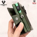 Forest Green Crazy-Horse Leather RFID Card Wallet - Image 3