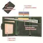 Forest Green Crazy-Horse Leather RFID Card Wallet - Image 14