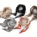 Wool-Cashmere Blend Triangular Knit Scarf - Image 7
