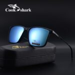 Cook Shark Polarised Black TR90 Rectangular Sunglasses