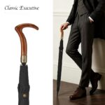 Classic Executive Cane Umbrella with Curved Handle