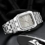 PLADEN Minimalist Square Stainless-Steel Watch — Black Dial - Image 10