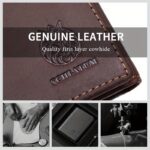 Men’s Vintage RFID Trifold Wallet — Dark Brown Crazy Horse Leather - Image 3