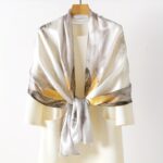Mulberry Silk Vintage Ink-Painting Shawl - Image 2