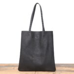 Cognac Top-Grain Leather Minimalist Tote - Image 3