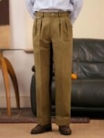 Men’s Pure-Cotton Pleated Chino Trousers — Adjustable Waist - Image 5
