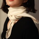 Wool-Cashmere Blend Triangular Knit Scarf - Image 5