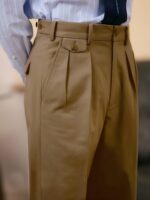 Men’s Pure-Cotton Pleated Chino Trousers — Adjustable Waist - Image 4