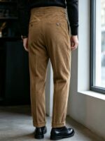 Men’s Double-Pleat Cotton Corduroy Trousers — Adjustable Side Tabs - Image 2