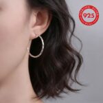 Diamond-Cut Classic Hoop Earrings in Sterling Silver - Image 7