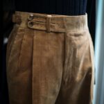 Men’s Double-Pleat Cotton Corduroy Trousers — Adjustable Side Tabs