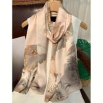 Mulberry Silk Botanical Long Scarf - Image 5