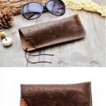 Hand-Carved Dark Brown Full-Grain Leather Glasses Case - Image 11