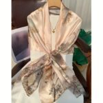Mulberry Silk Botanical Long Scarf - Image 7