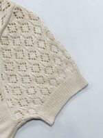 Openwork Viscose Knit Polo Top - Image 5