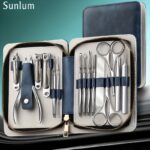 Heritage 11-Piece Leather Pedicure & Nail-Care Set — Dark Green - Image 2