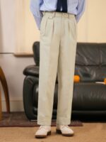 Men’s Pure-Cotton Pleated Chino Trousers — Adjustable Waist - Image 3