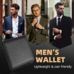 Black Top-Grain Leather RFID Wallet with Coin Pocket - Image 3