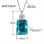 Paraiba-Blue Ice-Cut Solitaire Pendant Necklace in Gold-Plated Sterling Silver - Image 5