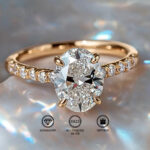 Classic Oval Moissanite Ring in Gold-Plated Sterling Silver