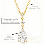 2 ct Teardrop Solitaire Pendant Necklace in Sterling Silver - Image 3