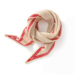 Wool-Cashmere Blend Triangular Knit Scarf - Image 3