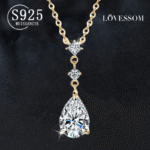 2 ct Teardrop Solitaire Pendant Necklace in Sterling Silver - Image 2