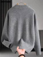 Men’s Wool-Cashmere Blend Crew-Neck Jumper - Image 8