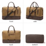 Men’s Canvas Weekender Bag with Shoe Compartment - Image 4