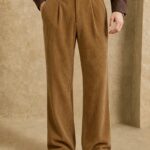 Men’s Pure-Cotton Double-Pleat Trousers