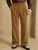 Men’s Pure-Cotton Double-Pleat Trousers
