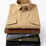 Men’s Pure-Cotton Workwear Shirt Jacket