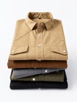 Men’s Pure-Cotton Workwear Shirt Jacket