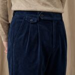 Men’s Pure-Cotton Pleated Corduroy Trousers