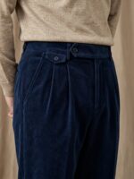 Men’s Pure-Cotton Pleated Corduroy Trousers
