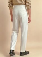 Men’s Pure-Cotton Double-Pleat Tailored Trousers - Image 3
