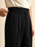 Men’s Cotton-Viscose Double-Pleat Corduroy Trousers