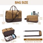 Men’s Canvas Weekender Bag with Shoe Compartment - Image 2