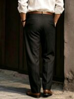 Men's Lyocell-Linen Double Pleat Trousers - Image 6