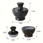 Natural-Stone Mortar & Mushroom Pestle Set - Image 4
